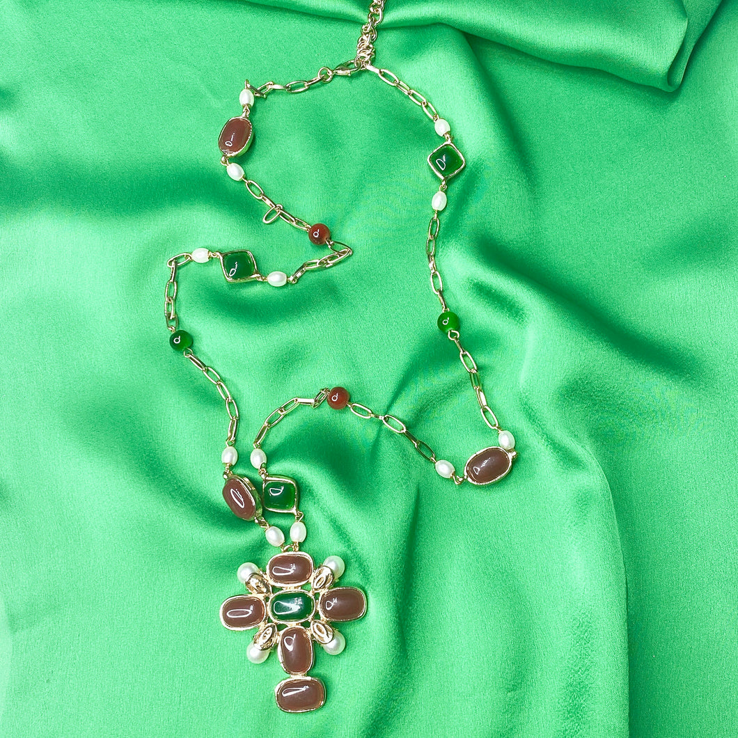 Collana gioiello con croce